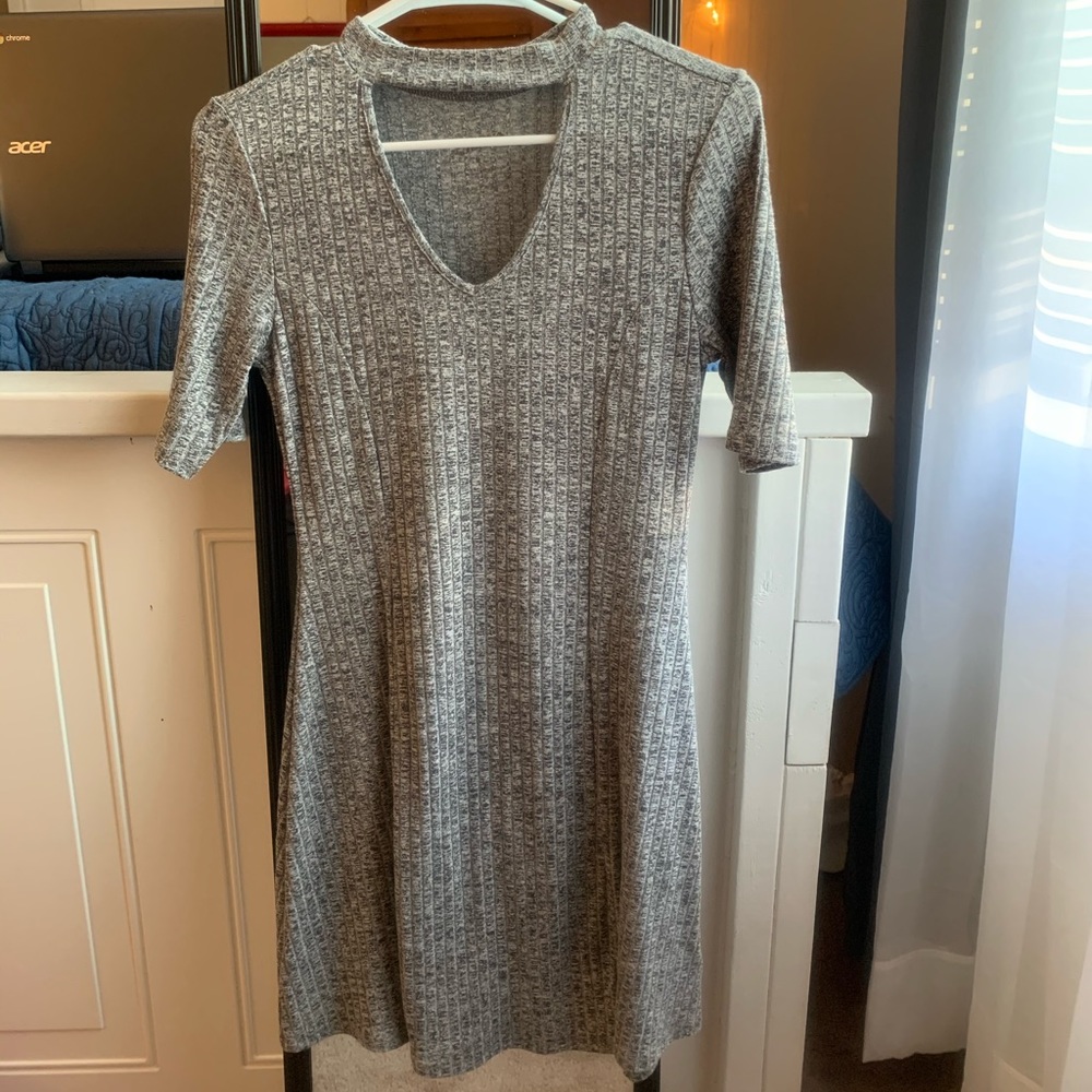 New Gray Sweater Dress